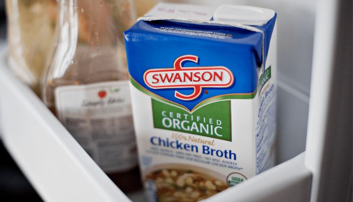 chicken broth in the fridge